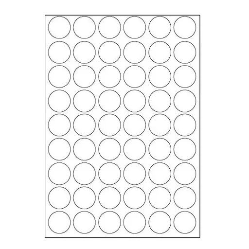 Samolepicí etikety 30 mm, 54 etiket, A4, 100 listů, kulaté