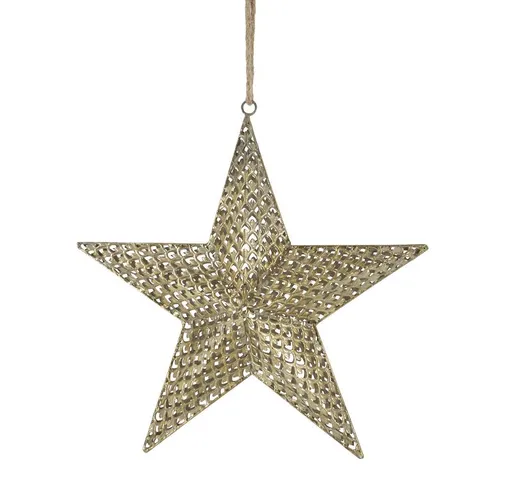 Mosazná antik kovová závěsná hvězda Vire - 36*10*36 cm 52087713