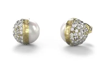 Guess Okouzlující pozlacené náušnice se zirkony Calypso JUBE04458JWYGT/U