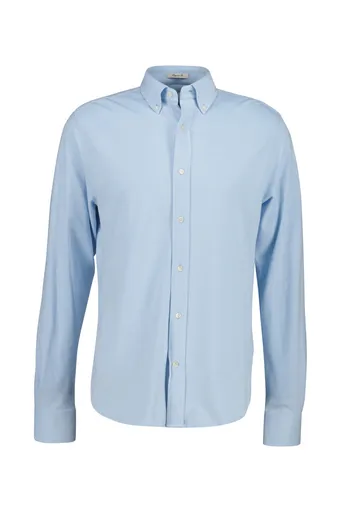 KOŠILE GANT REG JERSEY PIQUE STRETCH SHIRT CAPRI BLUE