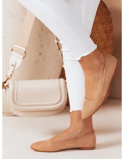 Dámské baleríny na plochém podpatku GLAMINO khaki