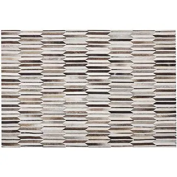 Koberec z hovězí kůže hnědá a béžová 140 x 200 cm  KULALAR, 245966 (beliani_245966)