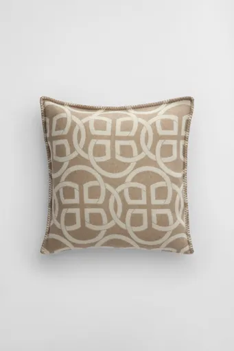 DEKORAČNÍ POVLAK NA POLŠTÁŘ GANT MONOGRAM WOOL CUSHION 50x50 TAUPE BEIGE