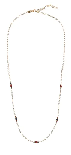 Alisia Pozlacený náhrdelník s granáty a safíry AL5230.01.000