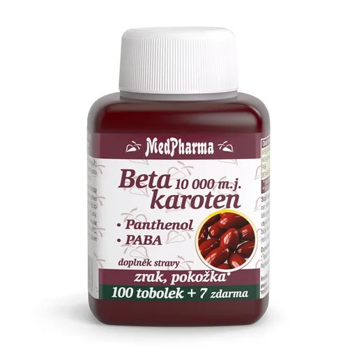 MedPharma Beta karoten 10.000 m.j.+ Panthenol + PABA 107 tobolek