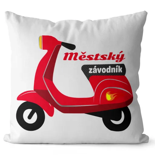 Polštář Městský závodník (Velikost: 40 x 40 cm)