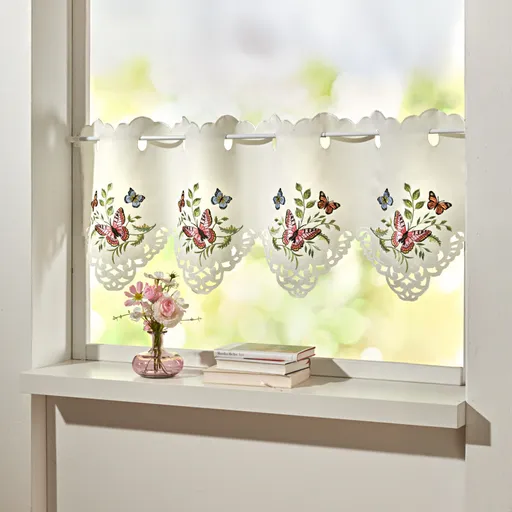 Bistro záclona Motýli