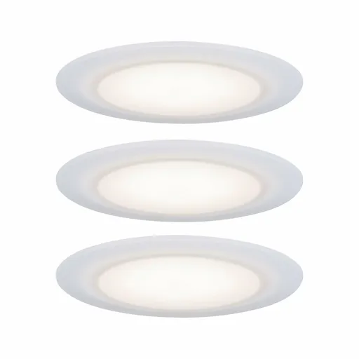 PAULMANN Premium vestavná svítidla sada Suon LED stmívatelné 2700K 3x6,5W 230 V saténové 999.40 P 99940