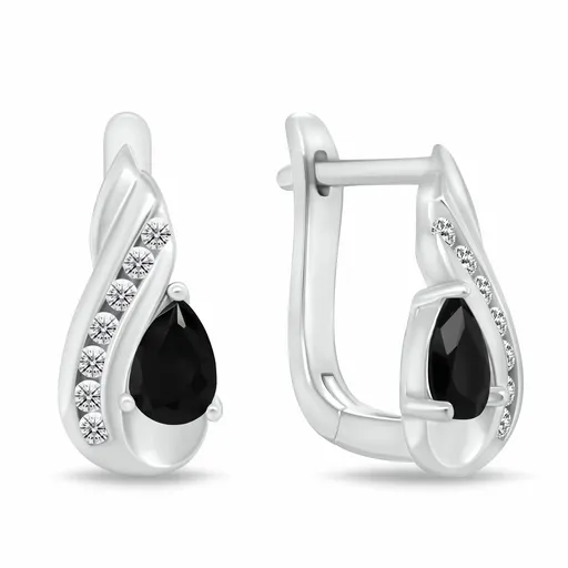 Brilio Silver Visací stříbrné náušnice s kubickými zirkony EA1195WBC