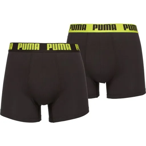 Puma MEN EVERYDAY BASIC BOXER 2P Pánské boxerky, černá, velikost
