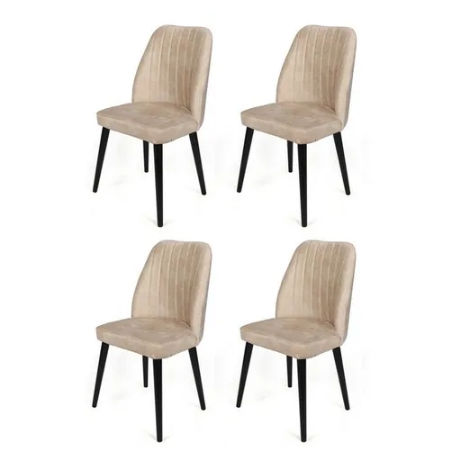 Sada jídelních židlí Alfa Cream and Black, 4 ks