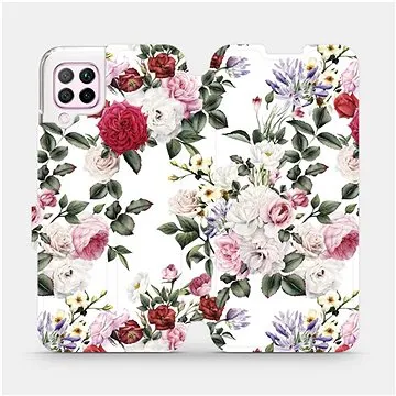 Flipové pouzdro na mobil Huawei P40 Lite - MD01S Růže na bílé (5903516138326)