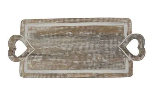 Servírovací prkénko z mangového dřeva se srdíčky Jacques - 50*22 cm Mars & More