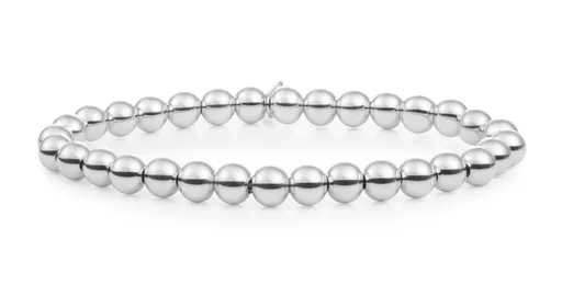 Sparkling Jewels Stříbrný kuličkový náramek pro ženy Saturn SB-S-6MM-ADD