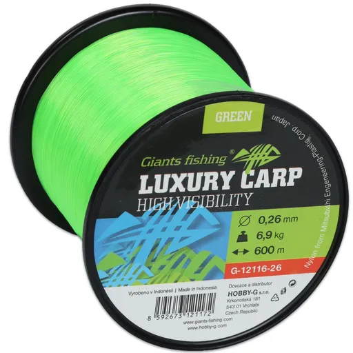 Giants Fishing Vlasec Luxury Carp High-Visibility Green - 0,28mm / 7,9kg / 1600m,Giants Fishing Vlasec Luxury Carp High-Visibility Green - 0,28mm / 7,