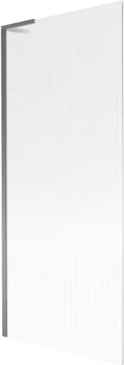 MEXEN/S Next L vanová zástěna FIX 80 x 150, proužky, grafit metal 895-080-000-03-09-95