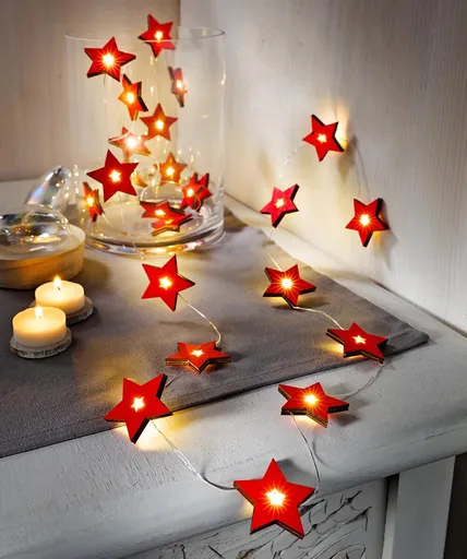 LED Světelný řetěz s hvězdičkami