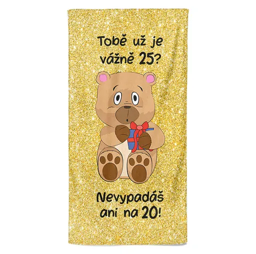 Osuška Tobě už je tolik? (věk: 25, Velikost osušky: 70x140cm)