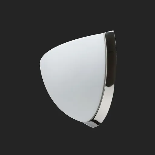 OSMONT NEL59456 NELA DL2 nástěnné skleněné svítidlo nerez leštěná / bílá IP43 3000 K 15W LED HF