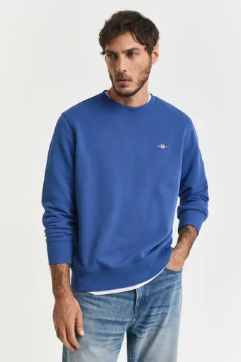 MIKINA GANT REG SHIELD C-NECK SWEAT RICH BLUE