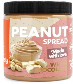 GRIZLY Arašídové máslo s bílou čokoládou 500 g (8595678400259)