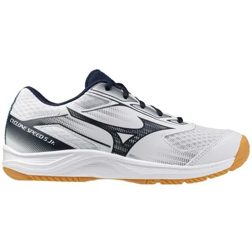 Mizuno CYCLONE SPEED 5 JR Juniorská sálová obuv, bílá, velikost 36