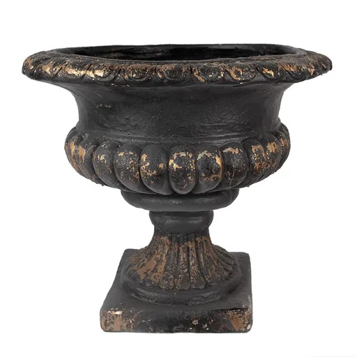 Černý antik květináč v barokním stylu Baroque - Ø 52*47 cm Clayre & Eef