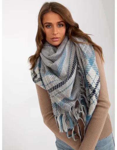 Dámská šála kostkovaná GABY šedá