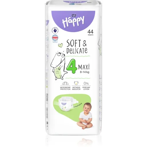BELLA Baby Happy Soft&Delicate jednorázové pleny Maxi 8-14 kg 44 ks