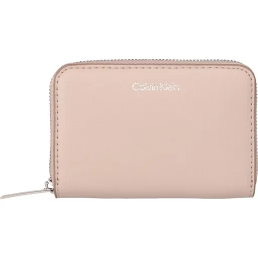 Calvin Klein FOIL LOGO MEDIUM ZIP AROUND Dámská peněženka, lososová, velikost