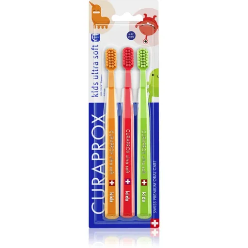 Curaprox 5500 Kids Ultra Soft zubní kartáček pro děti 3 ks