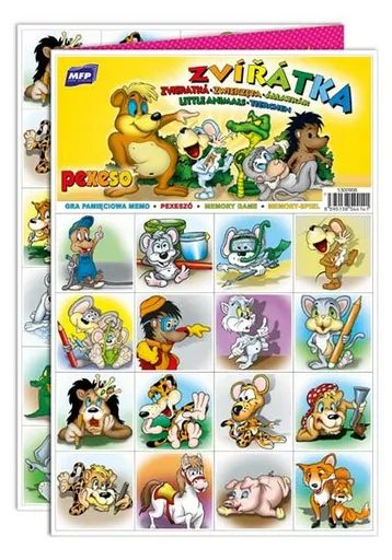 Pexeso 3x A4 Zvířátka