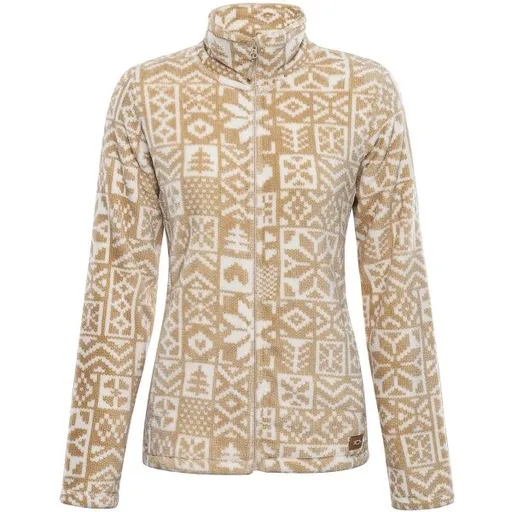 ALPINE PRO EFLINA Dámská fleecová mikina, hnědá, velikost