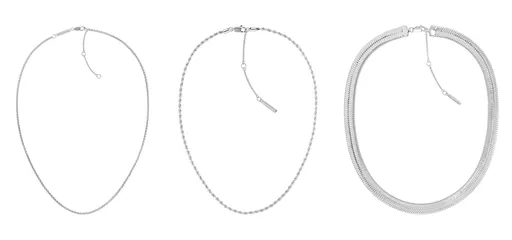 Calvin Klein Sada ocelových náhrdelníků pro ženy Accent 35000626 (3x náhrdelník)