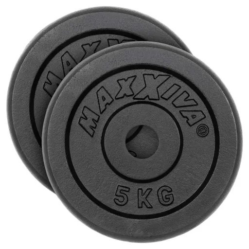 MAXXIVA® 81731 MAXXIVA Sada závaží na činky 2 x 5 kg, litina, černá