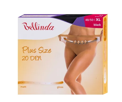 Bellinda Plus Size 20 DEN vel. XL punčochové kalhoty černé