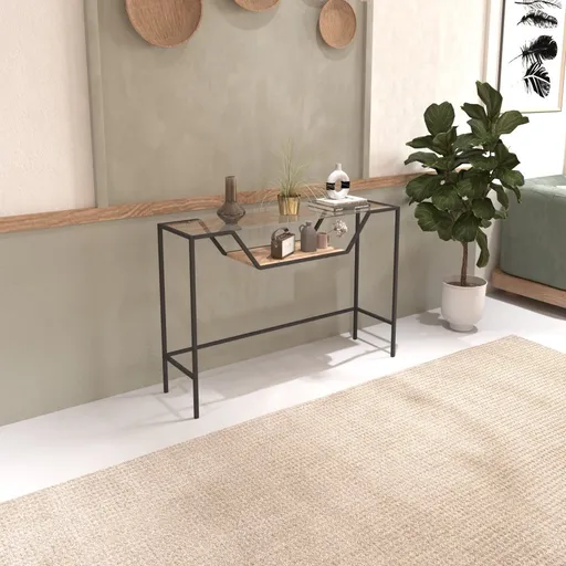 Konzolový stolek Lala - Black, Glass