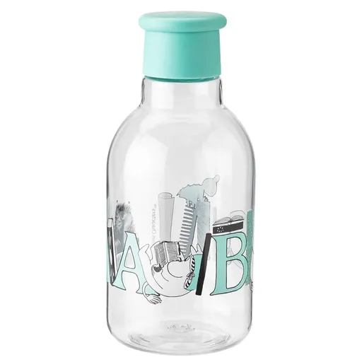 Láhev na vodu MOOMIN ABC 500 ml, tyrkysová, tritan, RIG-TIG