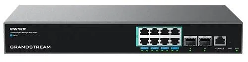 Grandstream GWN7821P managed Network Switch L3, 8x2,5G, SFP+, PoE, VLAN, IGMP, MLD, MVR