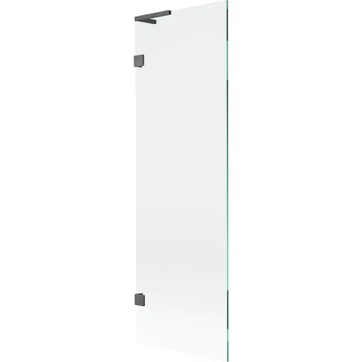 MEXEN/S Lunar L vanová zástěna FIX 60 x 150, transparent, grafit kartáčovaná 897L-060-000-66-00