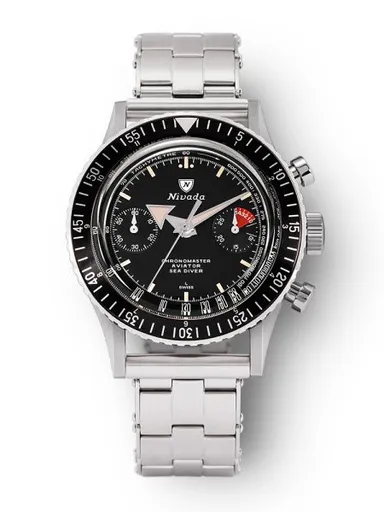 Nivada Grenchen Chronomaster Broad Arrow N Inter. Bezel - Manual - Forstner Rivet