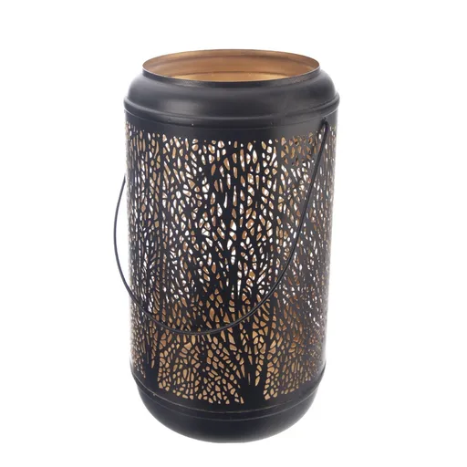 InDecor Kovový svícen Tree černá, 17 x 17 x 29 cm, L
