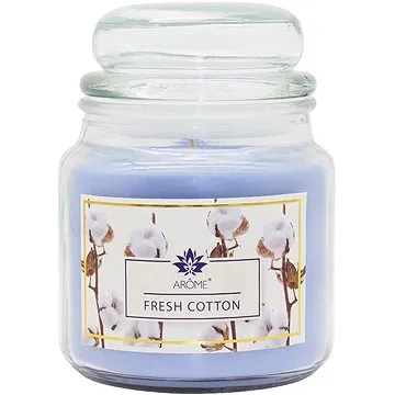 Arôme Svíčka 424 g ve skle Fresh Cotton (8595556467442)