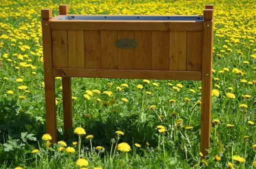 Vyvýšená zahrádka pro potěšení - obdélníková, Ořech