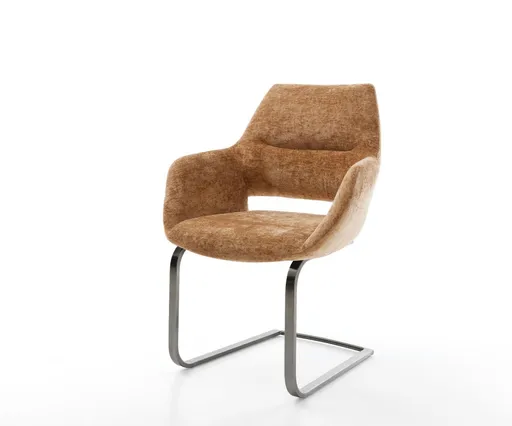 Yago-Flex konzolová židle s područkami žinylka rezavá plochá