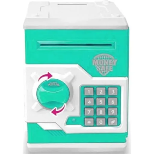 Sejf ATM s elektronickým zámkem tyrkysově - bílý