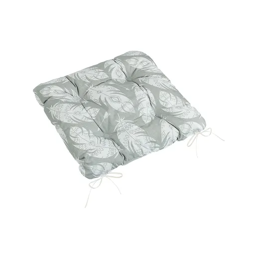 Bellatex Sedák Adéla prošívaný Pírka šedá, bílá, 40 x 40 cm