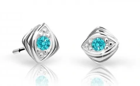 Cutie Jewellery Dětské náušnice z bílého zlata C1897-30-X-2 světle zelená