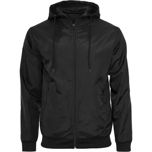 Build Your Brand Pánská větrovka - Černá / černá | 2XL