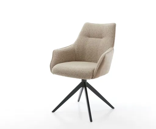 Otočná židle Alja-Flex s područkami křížová podnož široká kov